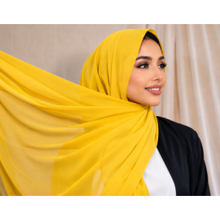 Foulard chiffon_ Jaune