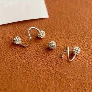 Boucles d'oreilles spirale Strass