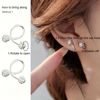 Boucles d'oreilles spirale Strass