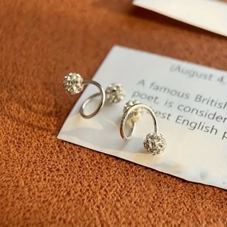 Boucles d'oreilles spirale Strass