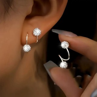 Boucles d'oreilles spirale Strass