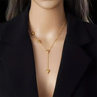 Collier pendentifs 4 coeurs
