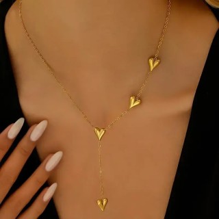 Collier pendentifs 4 coeurs