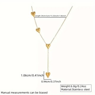 Collier pendentifs 4 coeurs