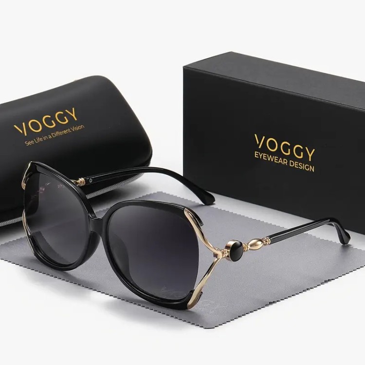 Lunettes de soleil Tendance NOIR et DORE Lunettes de soleil Tendance NOIR et DORE