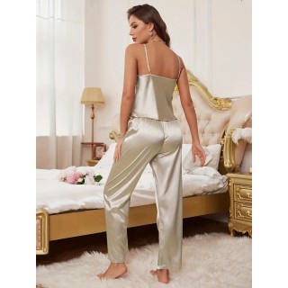 Pyjama Satin 2 pièces BEIGE