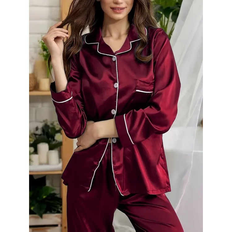 Pyjama Femme Uni Rouge