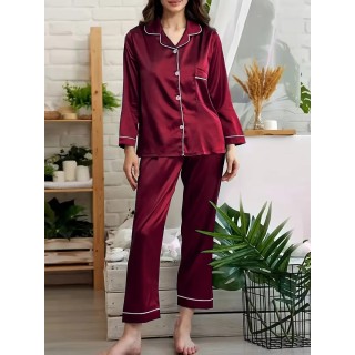 Pyjama Femme Uni Rouge