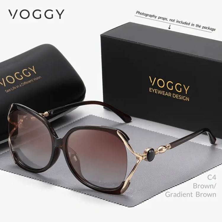 Lunettes de soleil Tendance MARRON et DORE
