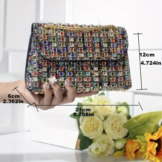 Sac a main perle multicolore