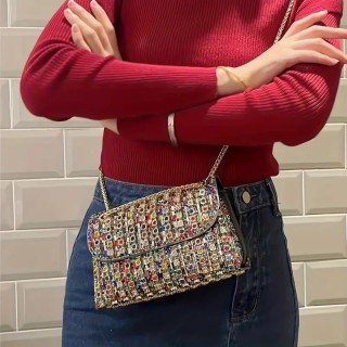 Sac a main perle multicolore