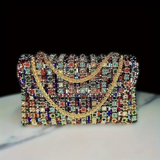 sac a main perle multicolore