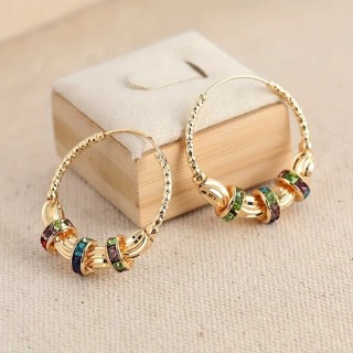 Boucles d'oreilles multicolore