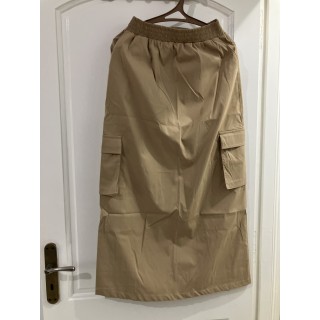 Jupe Longue Femme Chic MARRON CLAIR