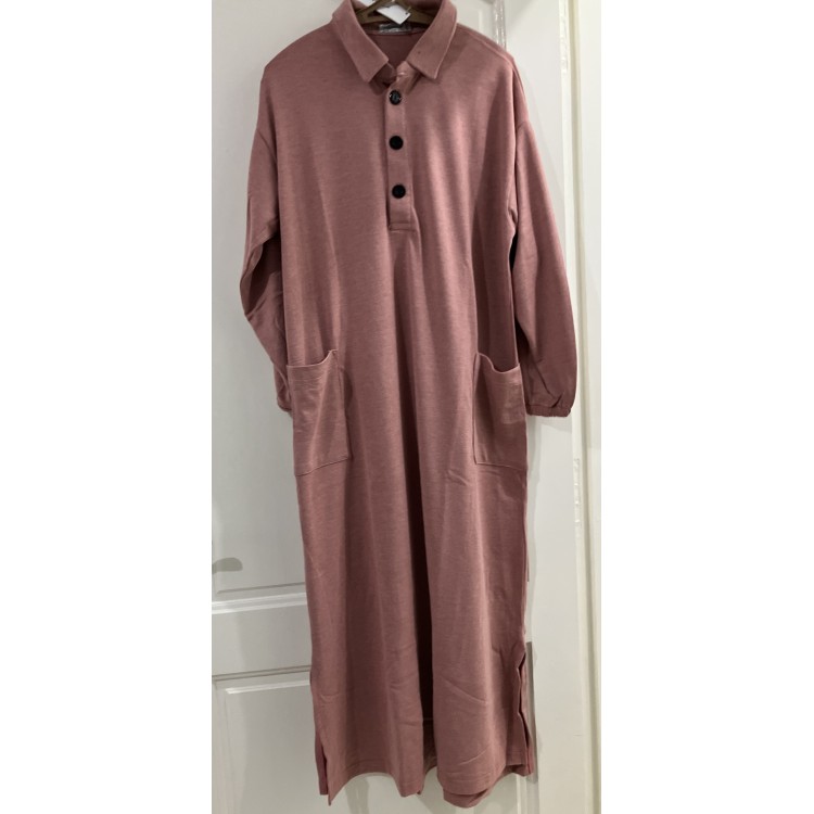 Robe longue décontractée Hiver - ROSE Robe longue décontractée Hiver - ROSE
