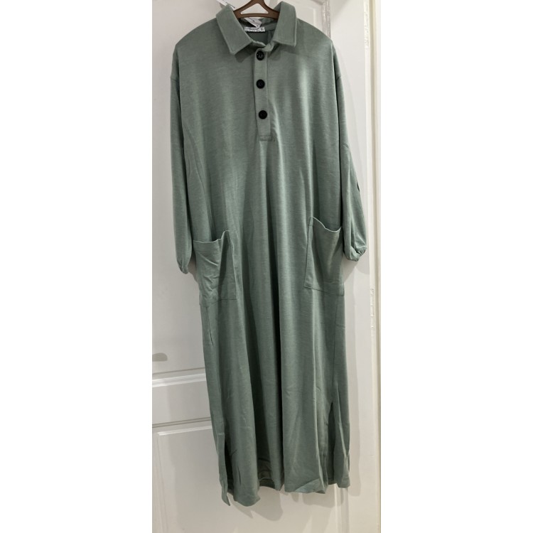 Robe longue décontractée Hiver - VERT Robe longue décontractée Hiver - VERT