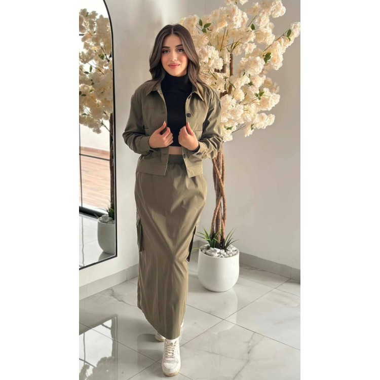 Veste Femme Chic Vert KAKI - Taille 36