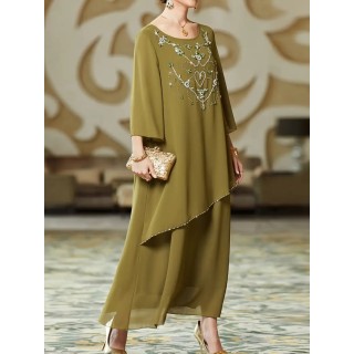 Robe de soirée élégante Vert kaki