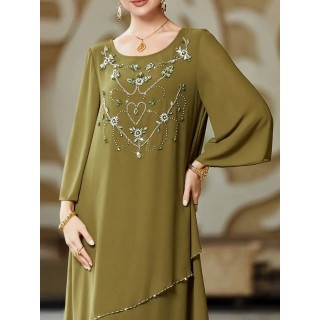 Robe de soirée élégante Vert kaki