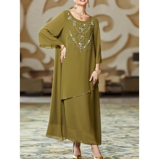 Robe de soirée élégante Vert kaki