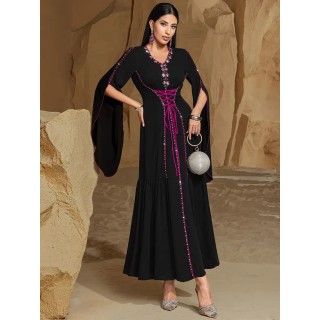 Robe de soirée sans Manches Noire