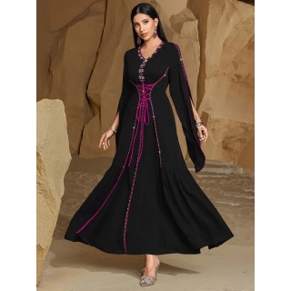 Robe de soirée sans Manches Noire