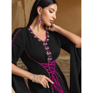 Robe de soirée sans Manches Noire