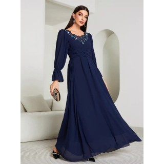 Robe de soirée élégante Bleu Marine