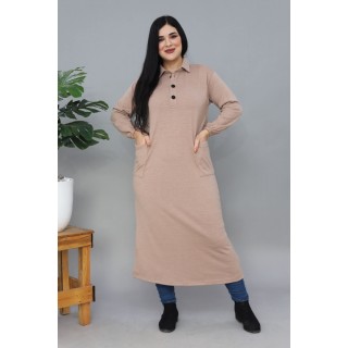Robe longue décontractée Hiver - MARRON CLAIR