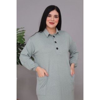 Robe longue décontractée Hiver - VERT