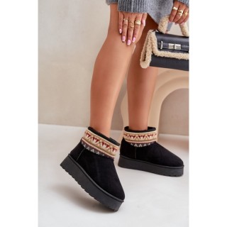 Bottines Femme Fourrure NOIR