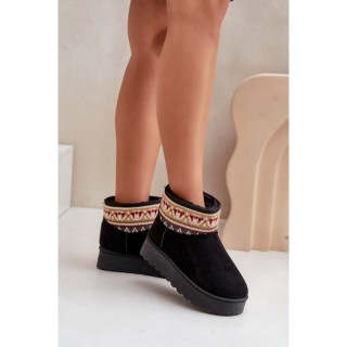 Bottines Femme Fourrure NOIR