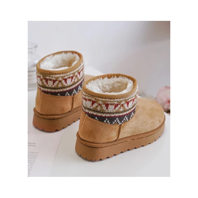 Bottines Femme Fourrure CAMEL