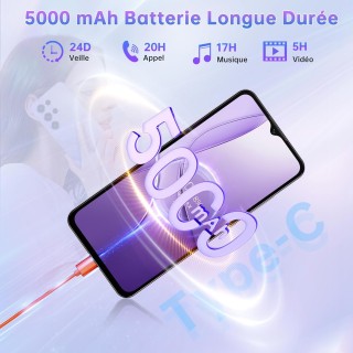 Smartphone 4G OUKITEL C2 16GO RAM+64GO ROM - VIOLET