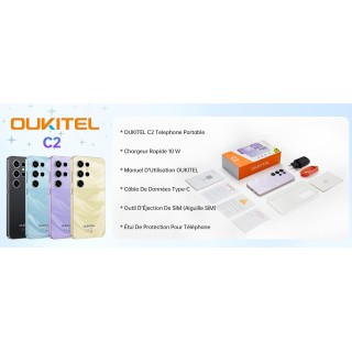 Smartphone 4G OUKITEL C2 16GO RAM+64GO ROM - BLEU