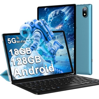 copie de Tablette 10 Pouces Android 14 avec 5G Wi-Fi 6, 18Go RAM+128Go ROM - BLEU