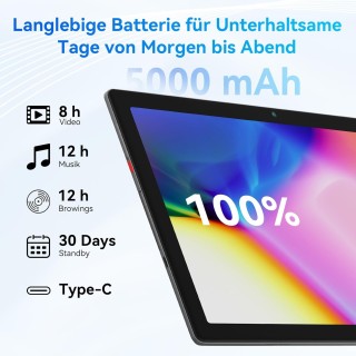 Tablette 10 Pouces Android 13 Quad-Core avec 6Go RAM+ 64Go ROM GRISE - NEUVE