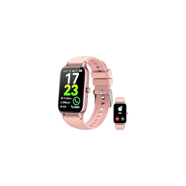 Smartwatch Montre Connectée Femme 1.57"- IOS et Android - Rose Doré - NEUVE