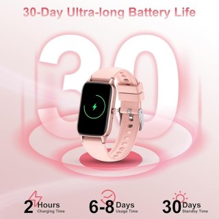 Smartwatch Montre Connectée Femme 1.57"- IOS et Android - Rose Doré - NEUVE