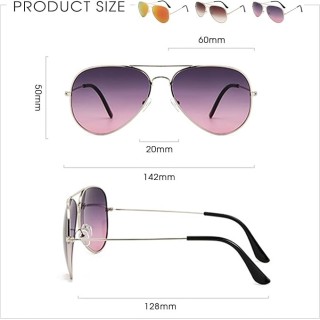 Lunette de soleil Aviator - Femme et  Homme, Anti UV Lunette de Soleil Polarisante avec Verres Teint