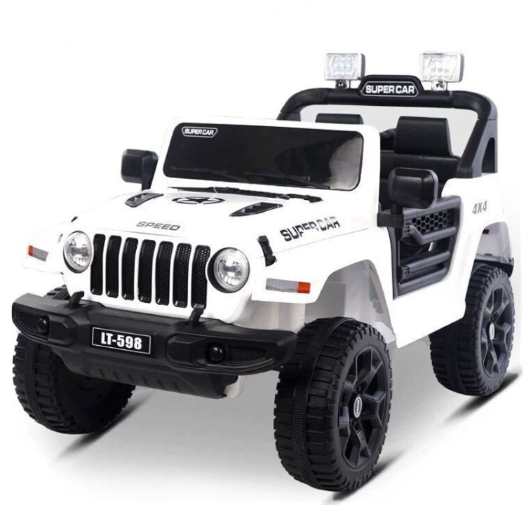 Jeep electrique 4x4 2 Places - Enfant 2-8 Ans - BLANC