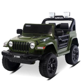 Jeep electrique 4x4 2 Places - Enfant 2-8 Ans - VERT