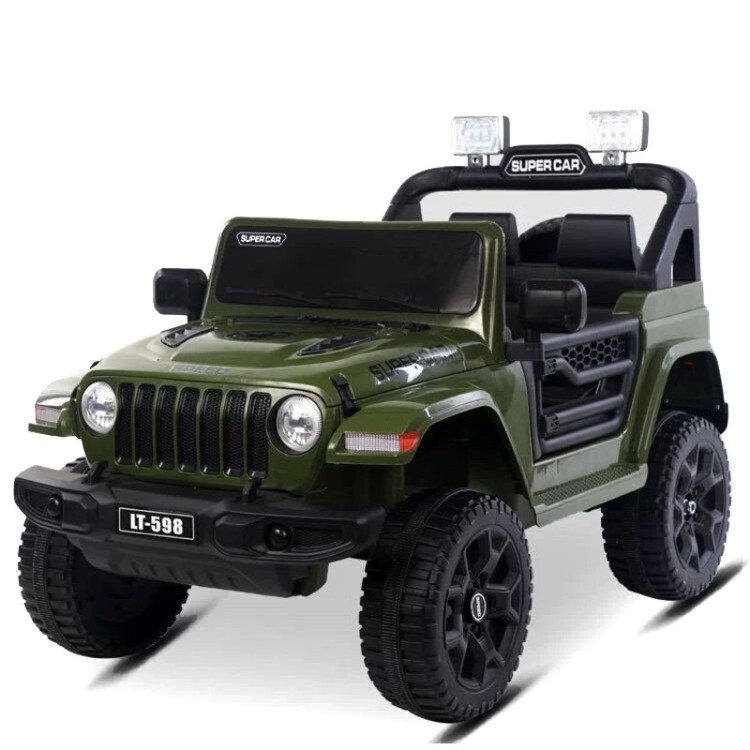 Jeep electrique 4x4 2 Places - Enfant 2-8 Ans - VERT
