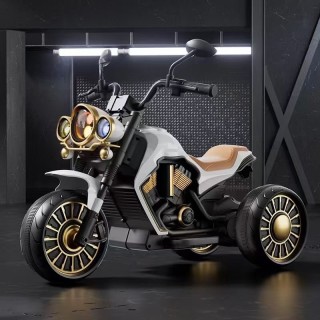 Moto électrique Harley - Enfant 2-8 Ans - BLANC