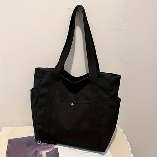 Grand Sac fourre-tout en toile - NOIR