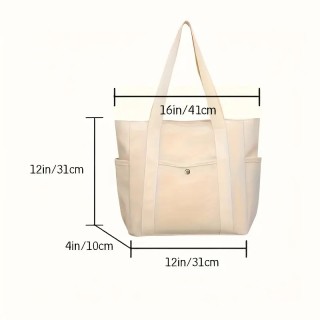 Grand Sac fourre-tout en toile - NOIR