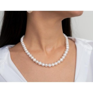 Collier Perles Blanches