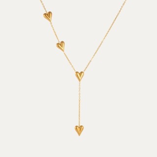 Collier pendentifs 4 cœurs
